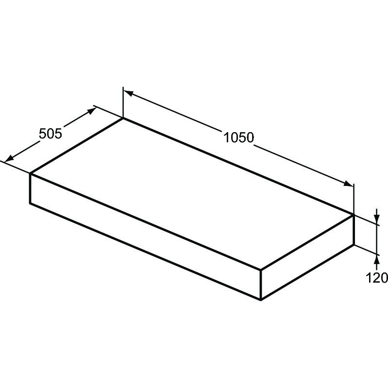 BLAT ADAPTO PT LAVOAR 105X50.5X12, FARA DECUPAJ, MARO INCHIS